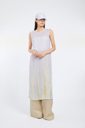 Narcissus print dress (Blue)
