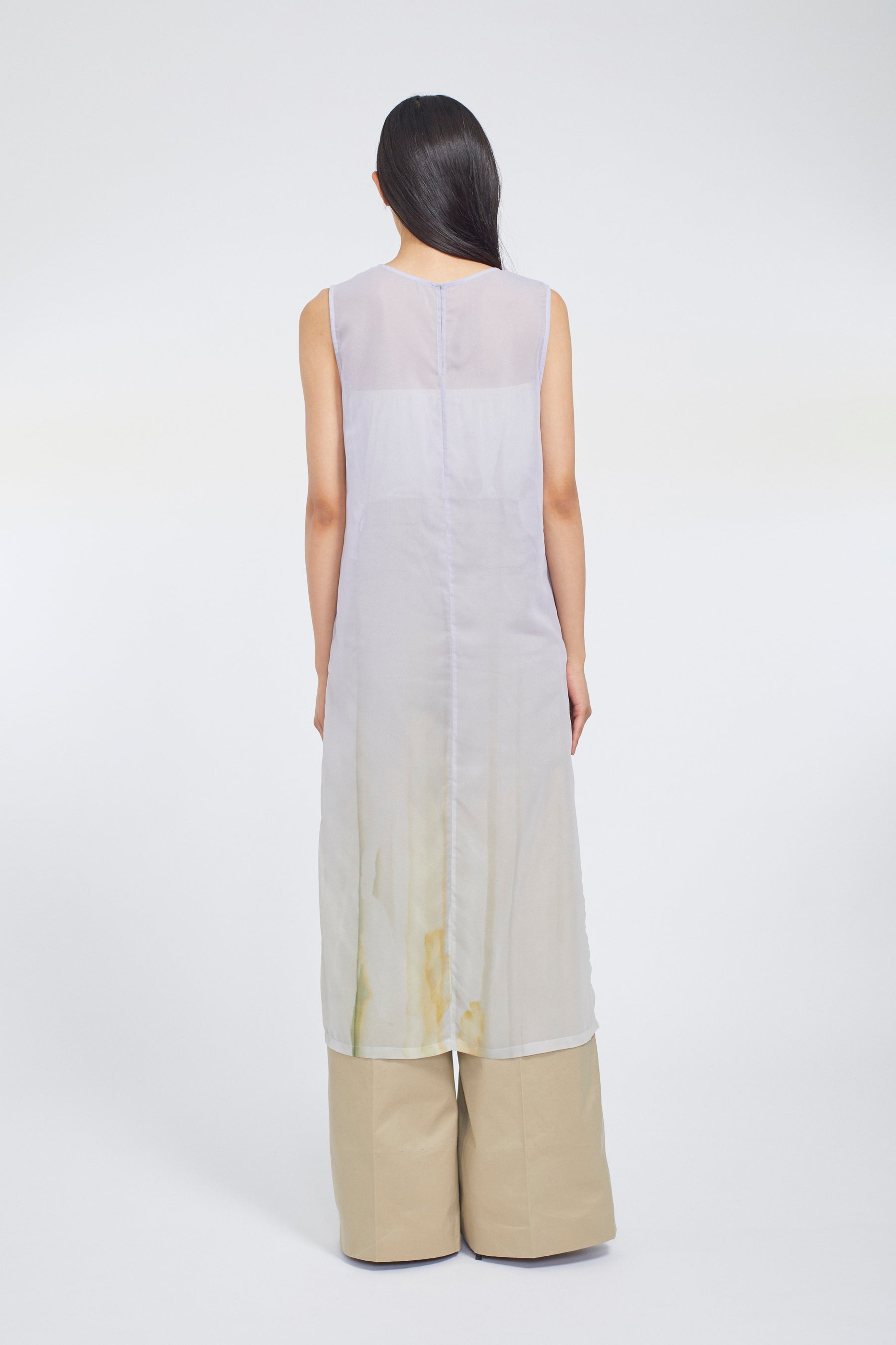 Narcissus print dress (Blue)