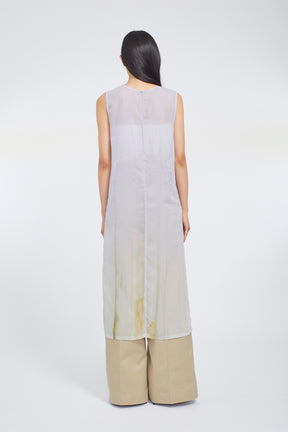 Narcissus print dress (Blue)