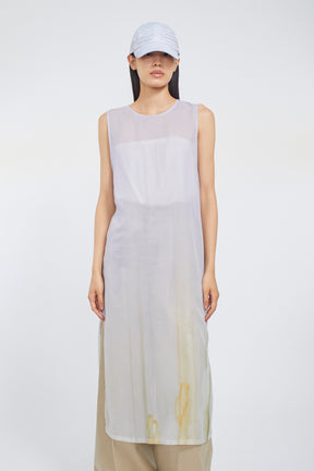 Narcissus print dress (Blue)