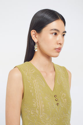 Mirror knit tank (Yellow green)