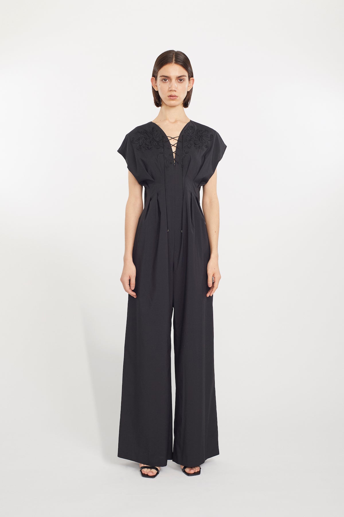 Glimmer embroidered jumpsuit (Black)