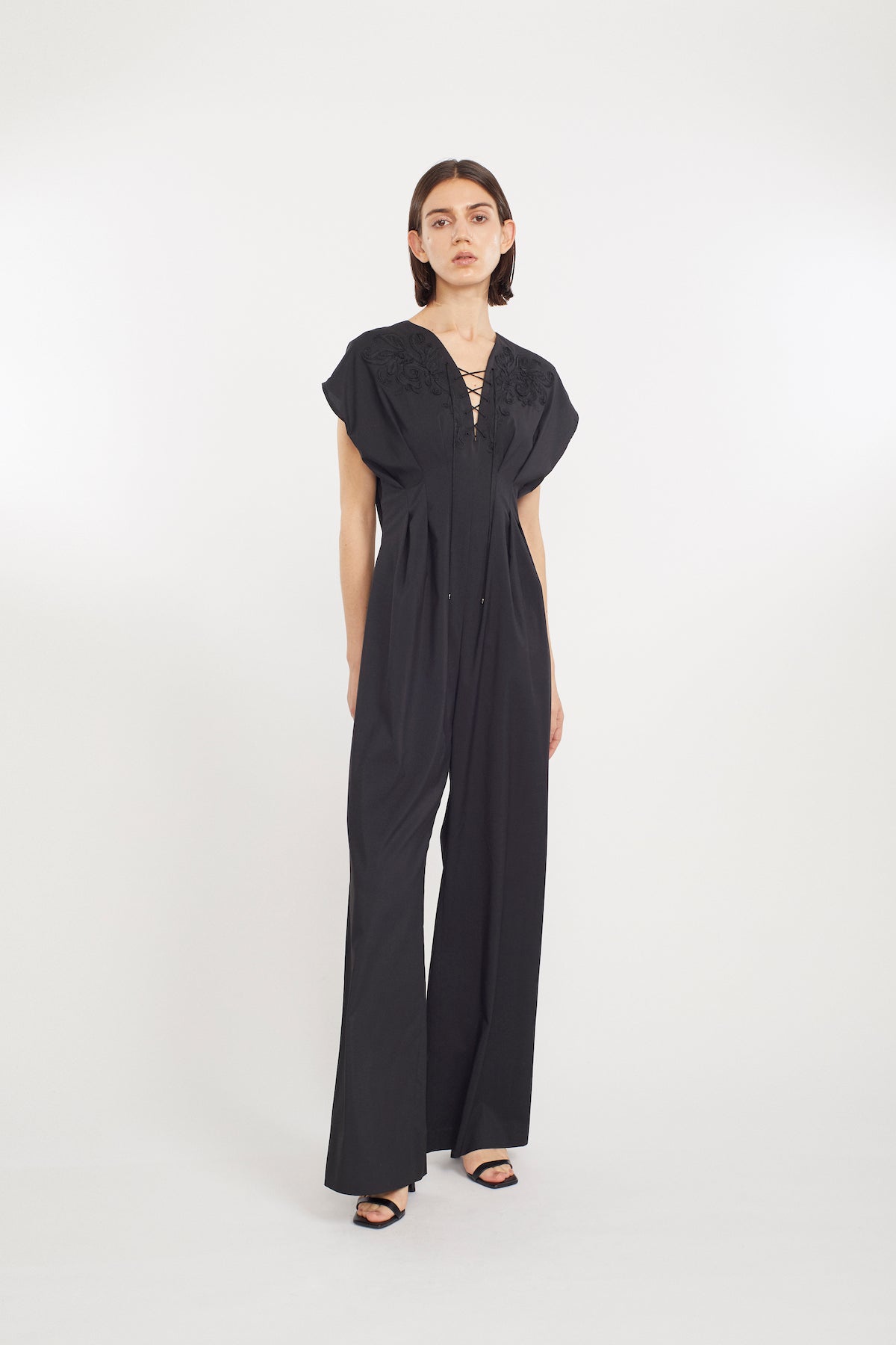 Glimmer embroidered jumpsuit (Black)