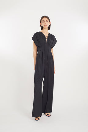 Glimmer embroidered jumpsuit (Black)