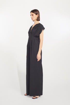 Glimmer embroidered jumpsuit (Black)