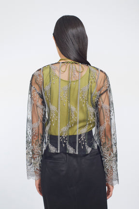 Classic lace cardigan (Black)