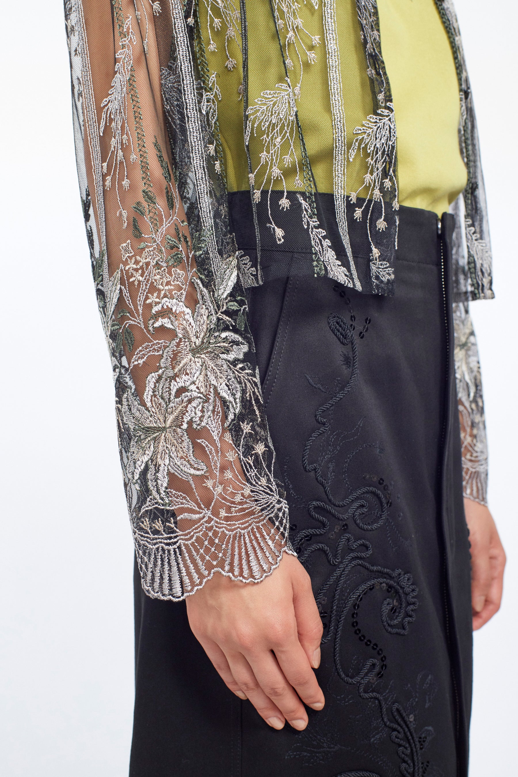 Classic lace cardigan (Black)