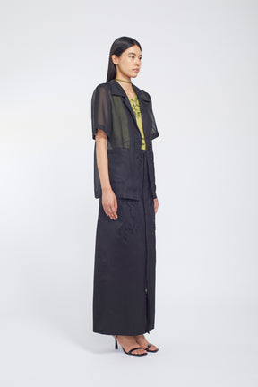 Loop embroidered mesh jacket (Black)