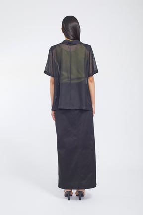 Loop embroidered mesh jacket (Black)