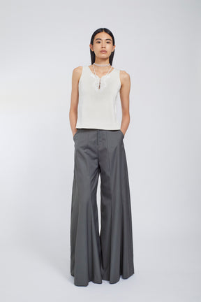 Barrel flare trousers (Gray)