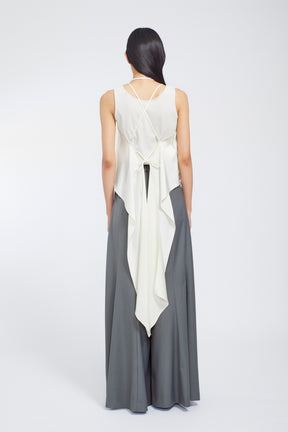 Cascade satin camisole tops (Ivory)