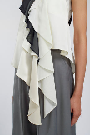 Cascade satin camisole tops (Ivory)