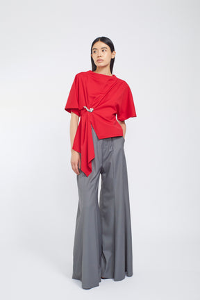 Barrel flare trousers (Gray)