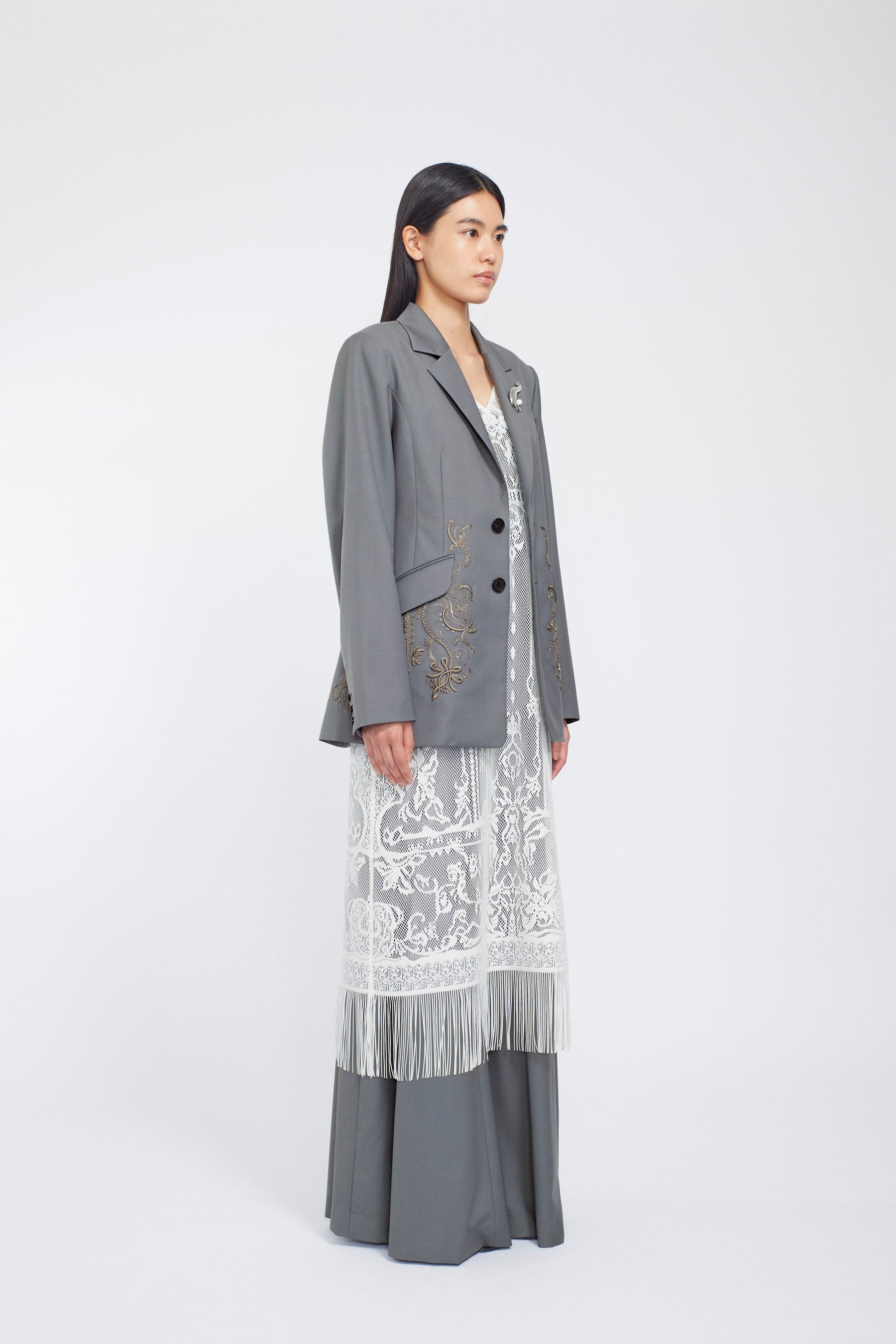 Surfacing embroidered jacket (Gray)