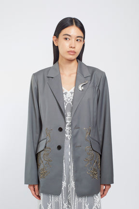 Surfacing embroidered jacket (Gray)
