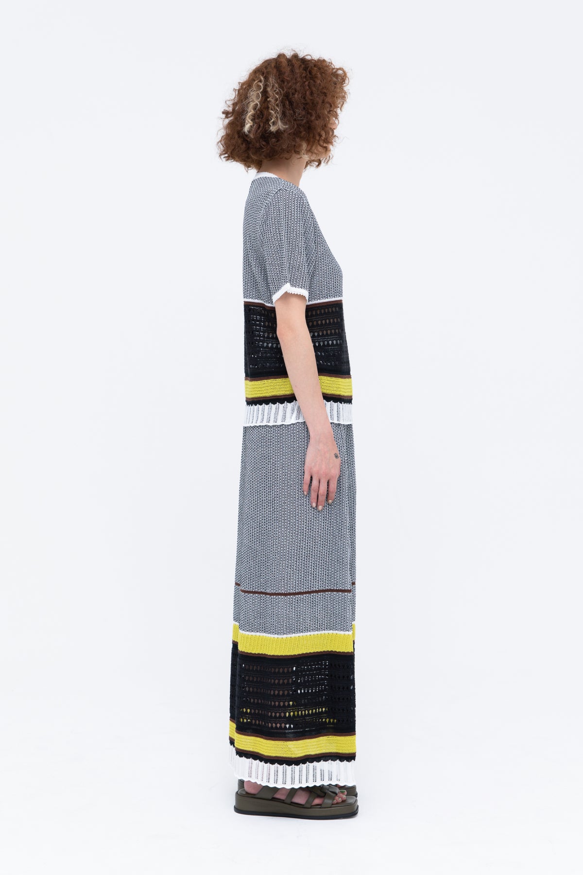 Millefeuille knit skirt (Black)