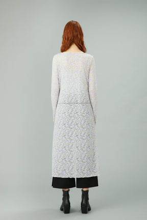 Long stretch lace dress (Purple)