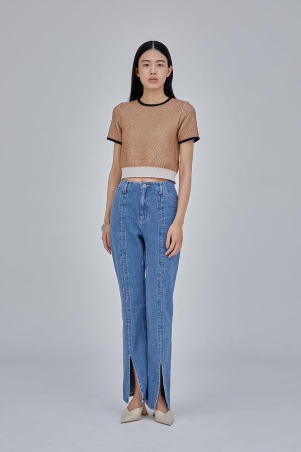 MURRAL Jelly knit top (Orange)