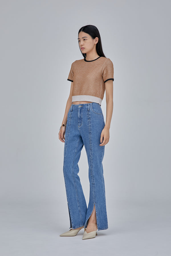 MURRAL Tucked slit denim (Blue)