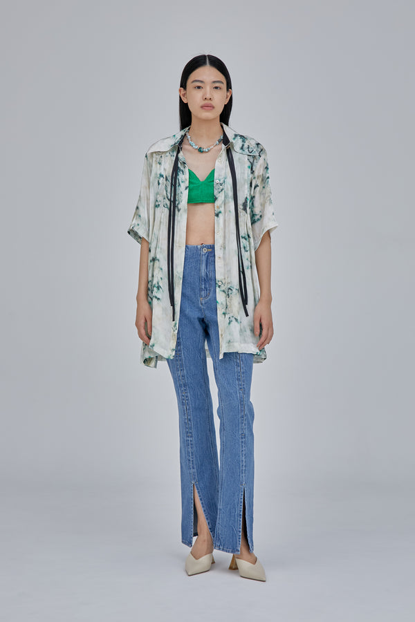 MURRAL Tucked slit denim (Blue)