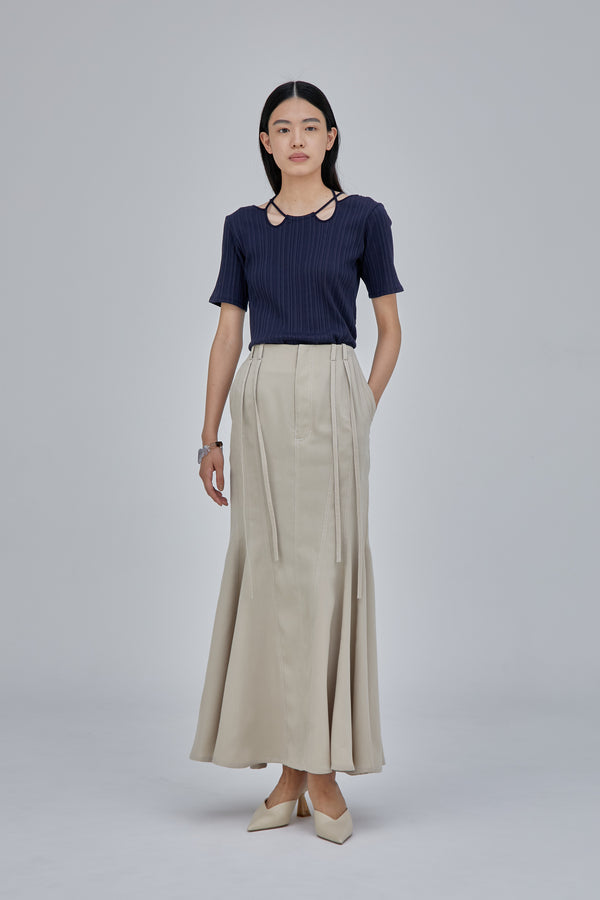 MURRAL Umbrella mermaid skirt (Beige)