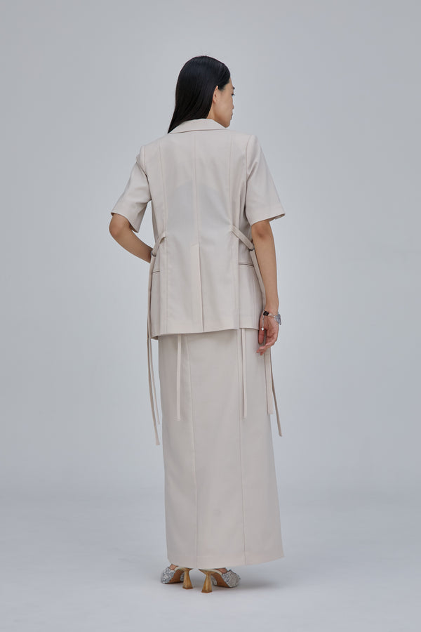 MURRAL Slit short sleeve jacket (Ivory)