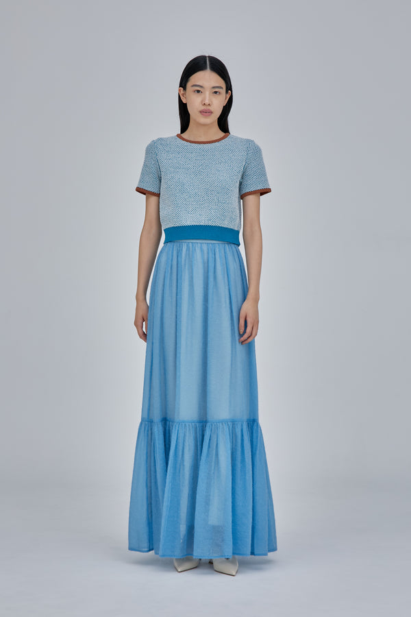 MURRAL Jelly knit top (Light blue)