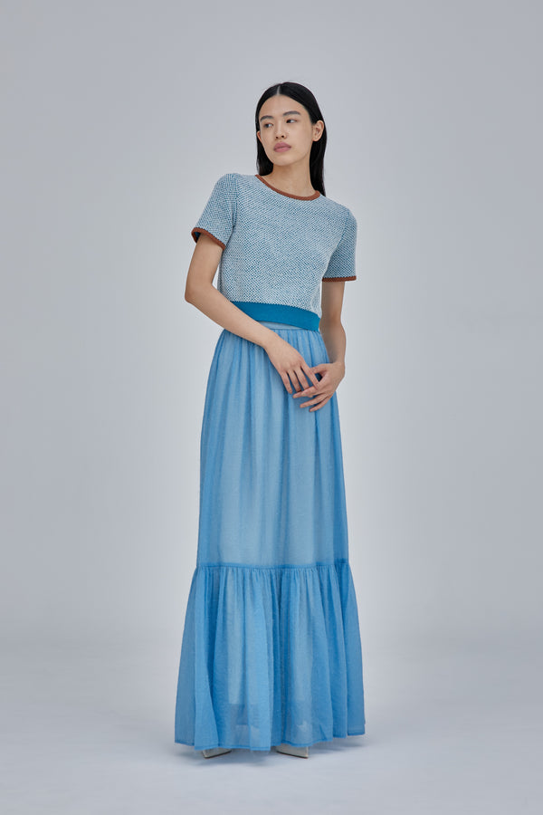MURRAL Jelly knit top (Light blue)