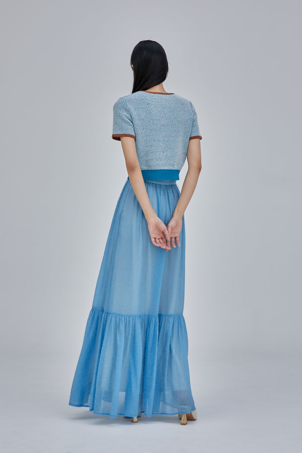 MURRAL Jelly knit top (Light blue)