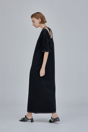 MURRAL Ivy halfsleeve dress (Black)ワンピース
