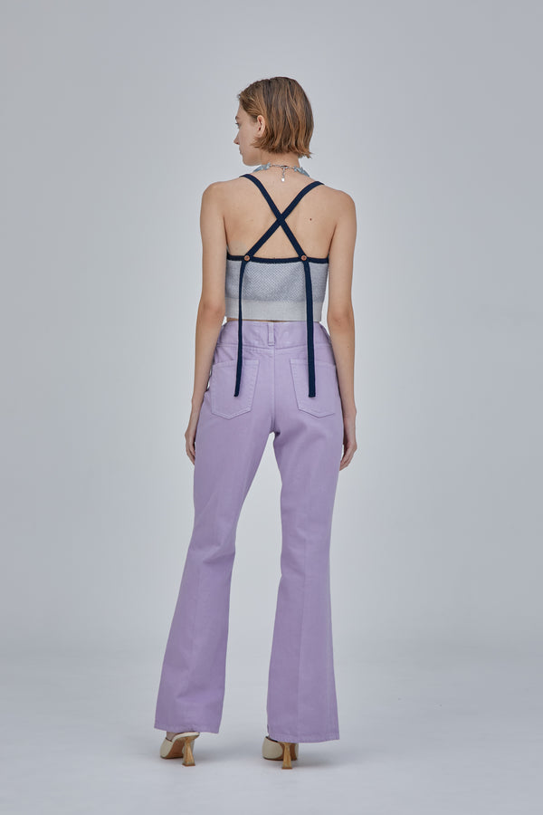 MURRAL Tucked slit denim (Lilac)