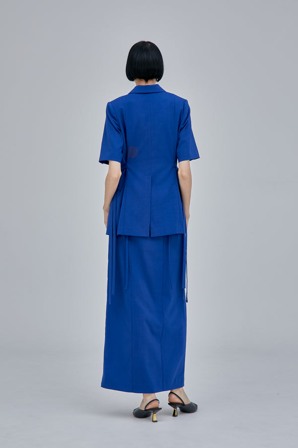 MURRAL Flow string slit skirt (Blue)