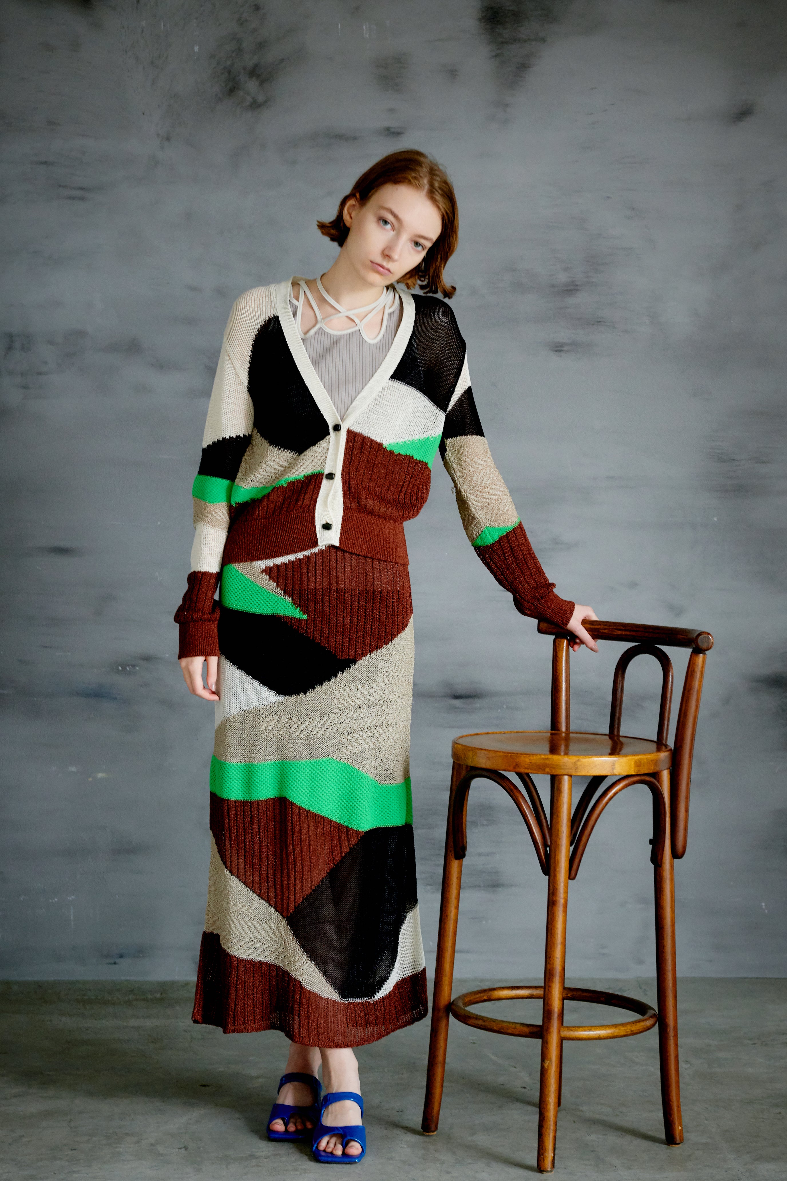 新作】MURRAL ミューラル / Pottery knit skirt