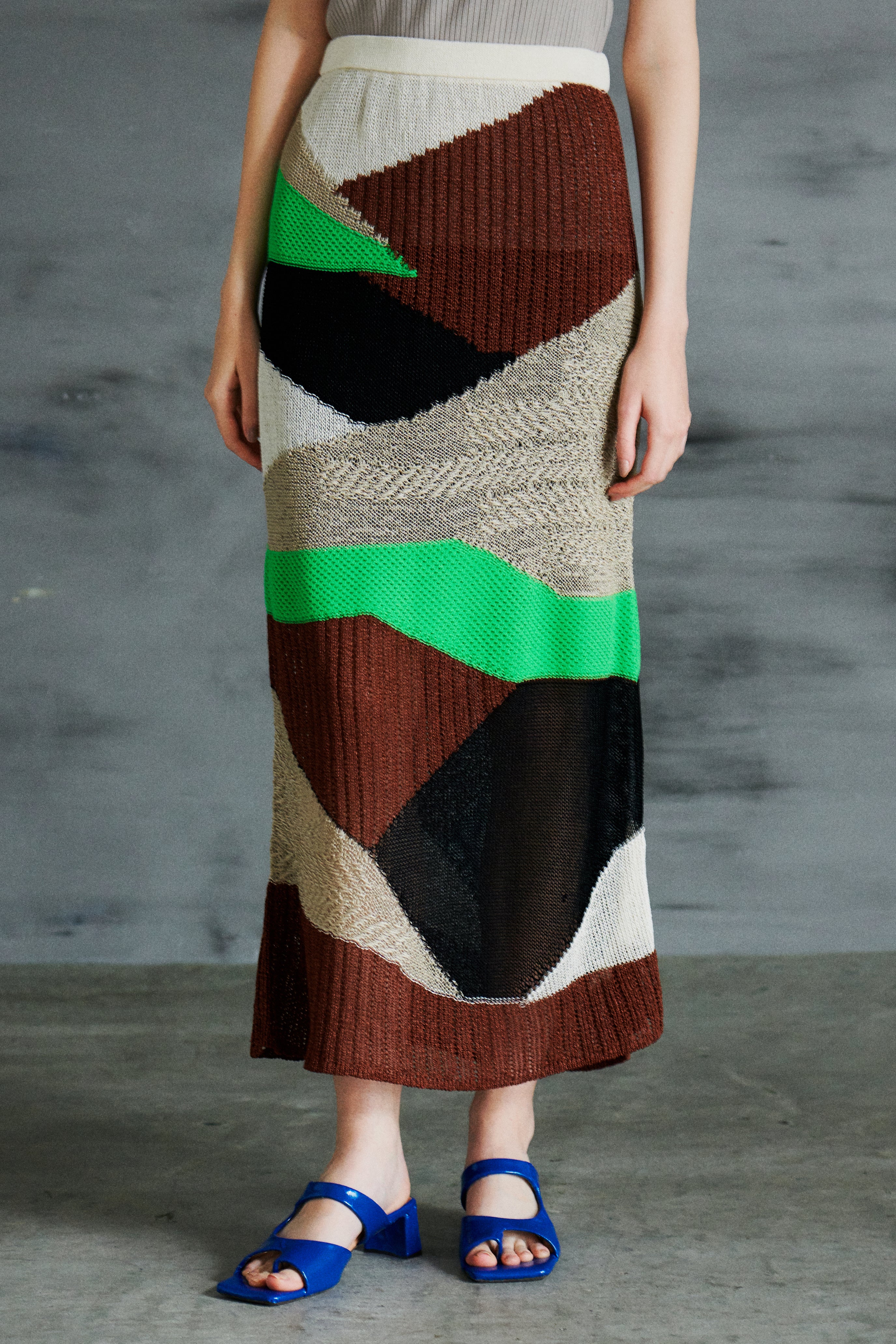 新作】MURRAL ミューラル / Pottery knit skirt