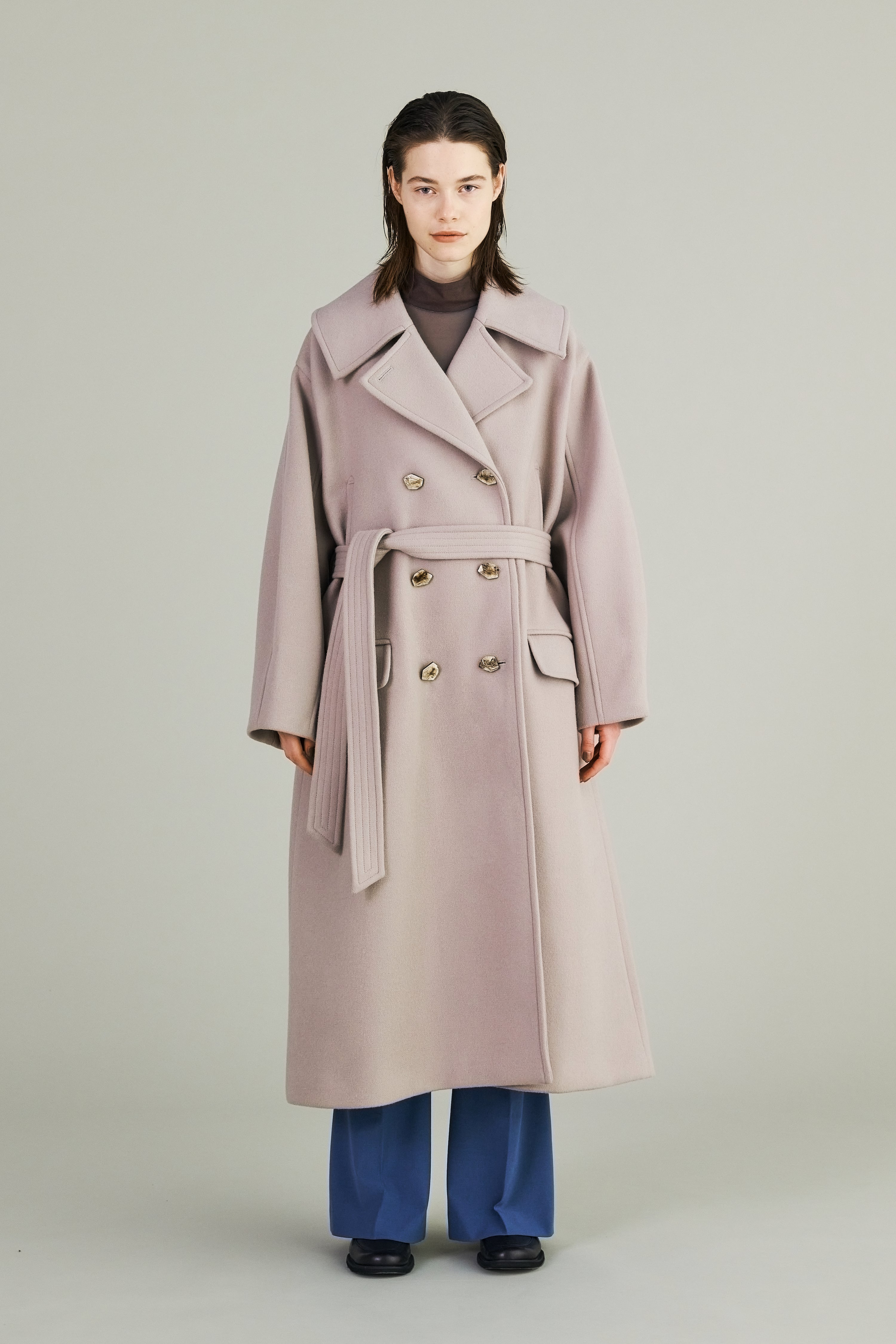 Wool pea coat (Greige)