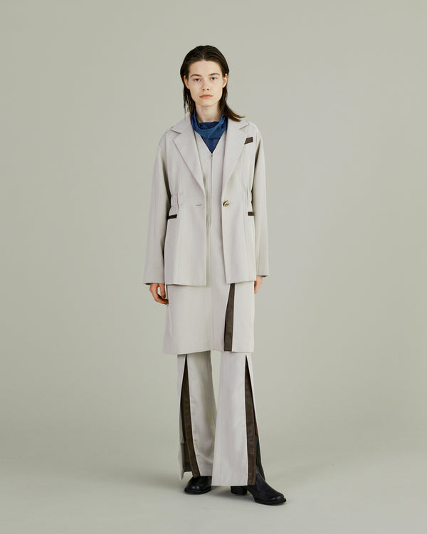 MURRAL Chambray curvy jacket (Ice gray)
