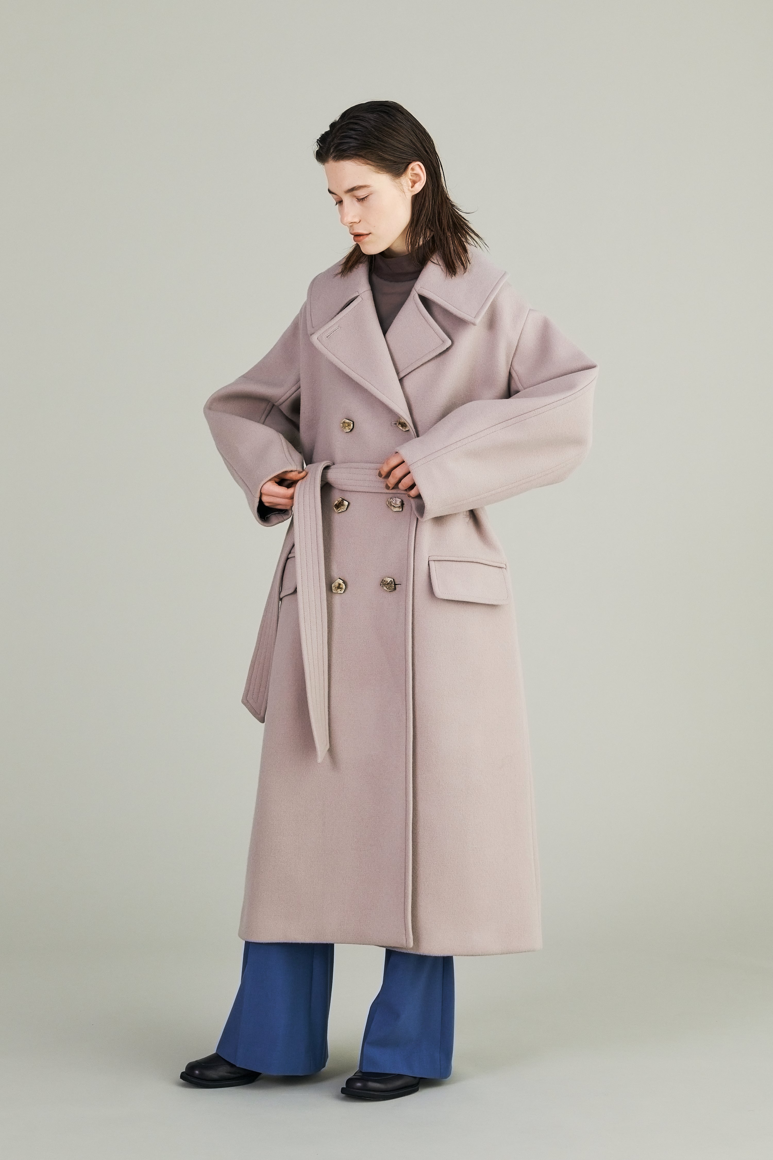 Wool pea coat (Greige)