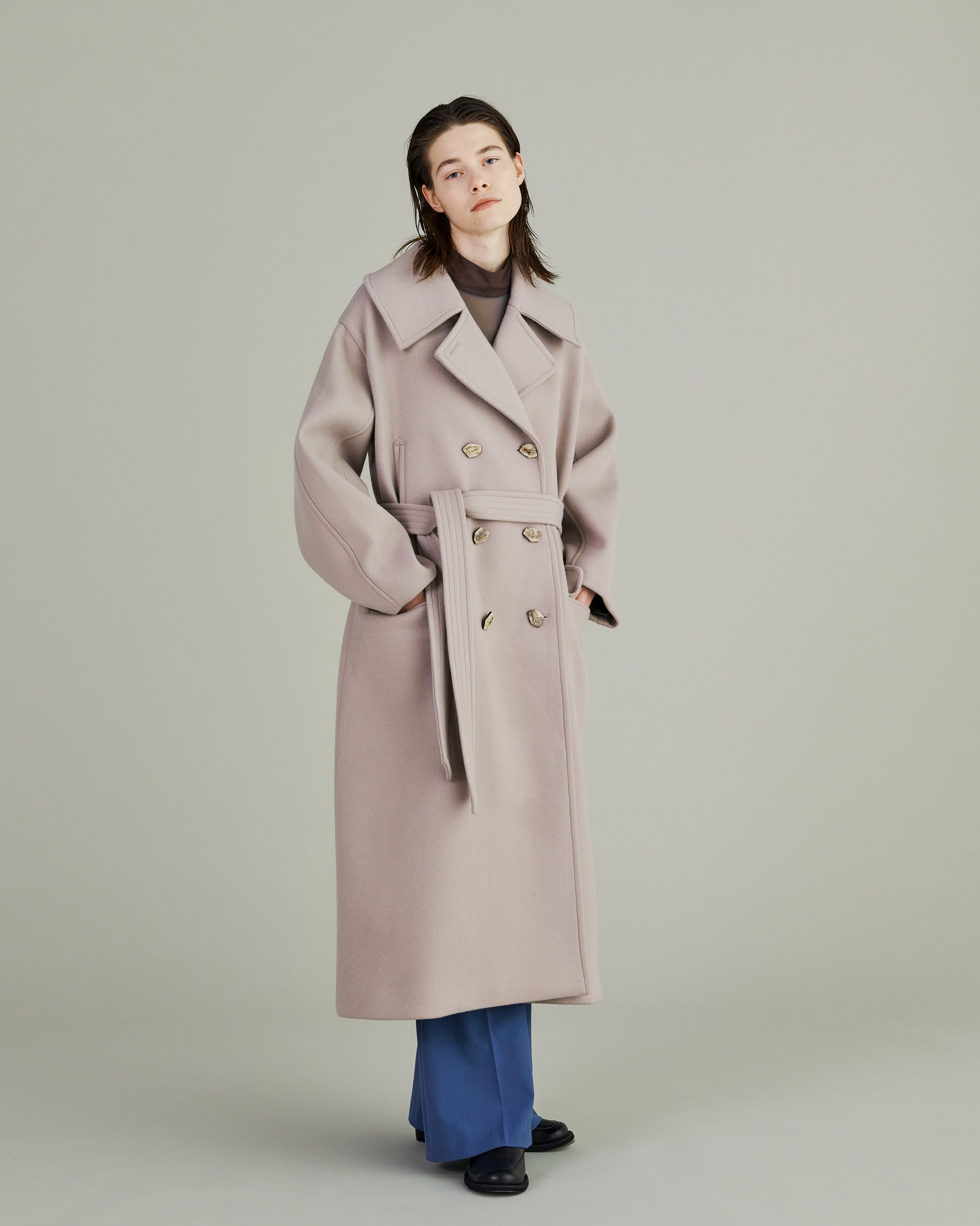 Wool pea coat (Greige)