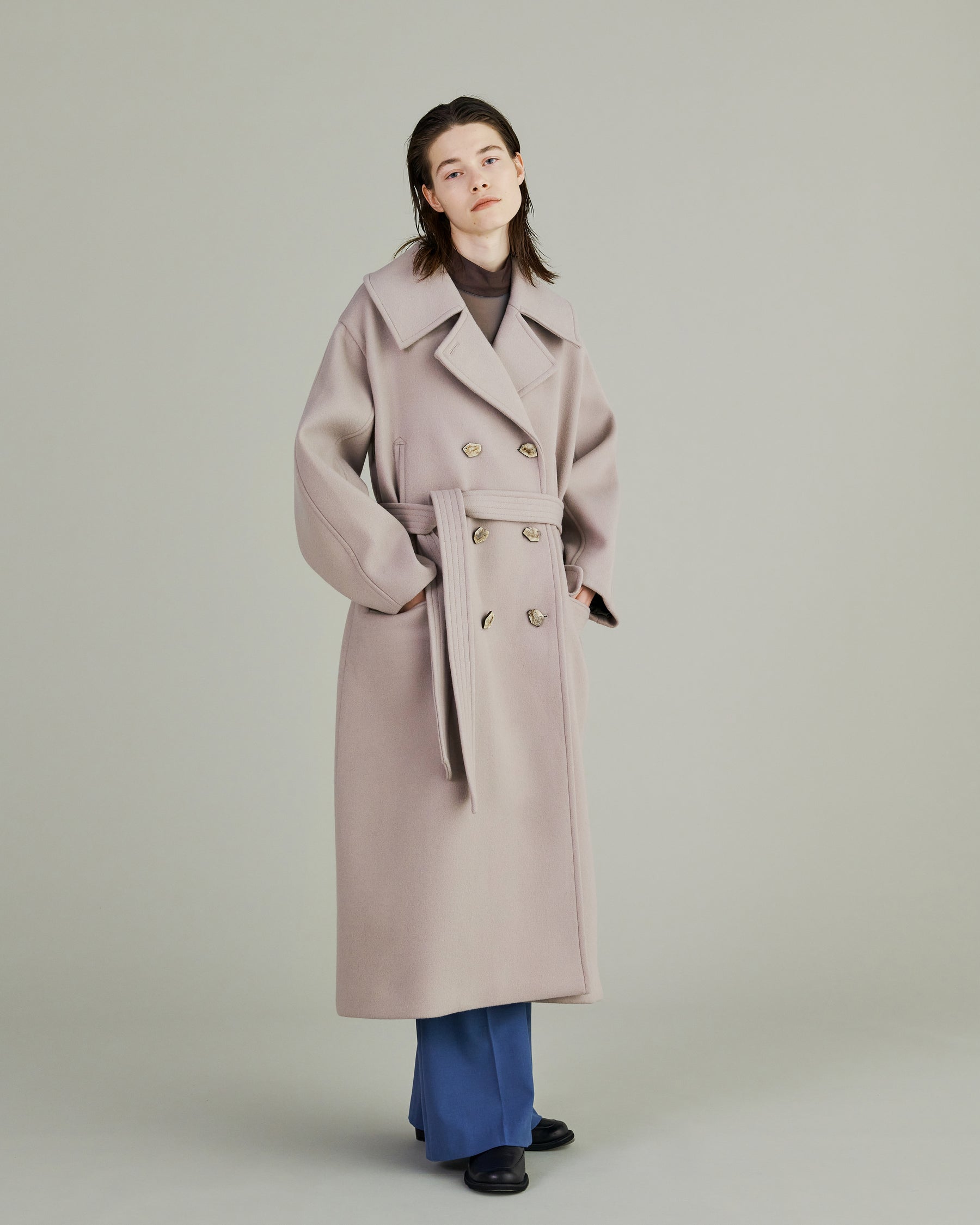 Wool pea coat (Greige)