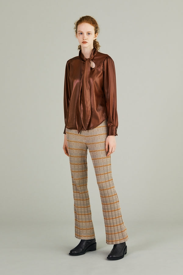 MURRAL Monk's belt rib knit trousers (Greige)