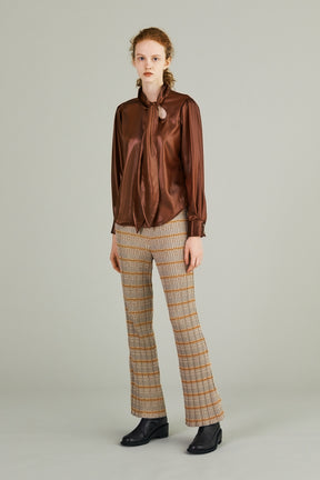 Scarf blouse (Russet brown)