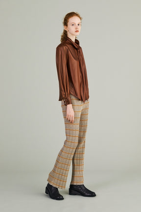 Scarf blouse (Russet brown)