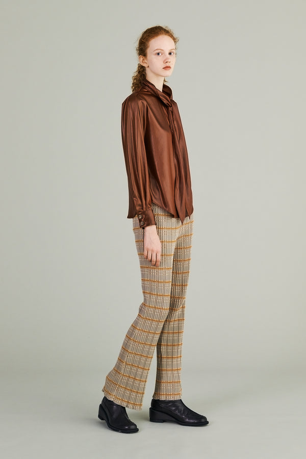 MURRAL Scarf blouse (Russet brown)