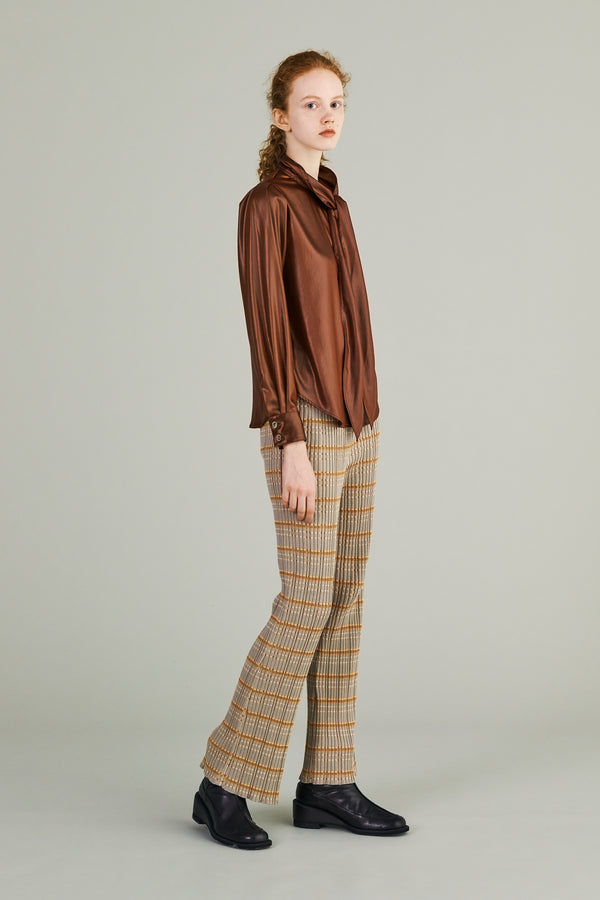 MURRAL Monk's belt rib knit trousers (Greige)