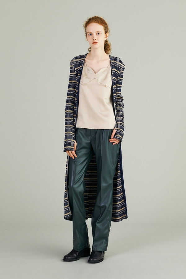 MURRAL Monk's belt rib knit cardigan (Navy)