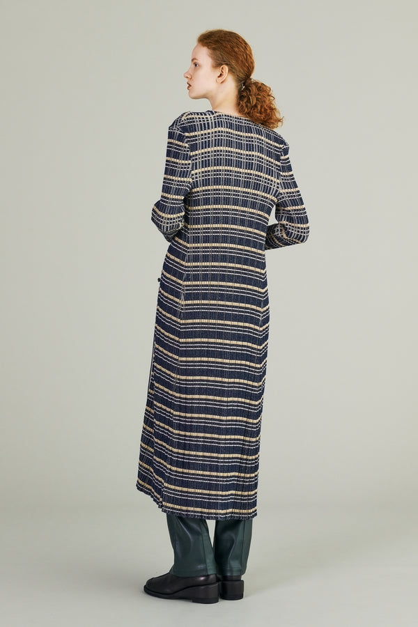 MURRAL Monk's belt rib knit cardigan (Navy)