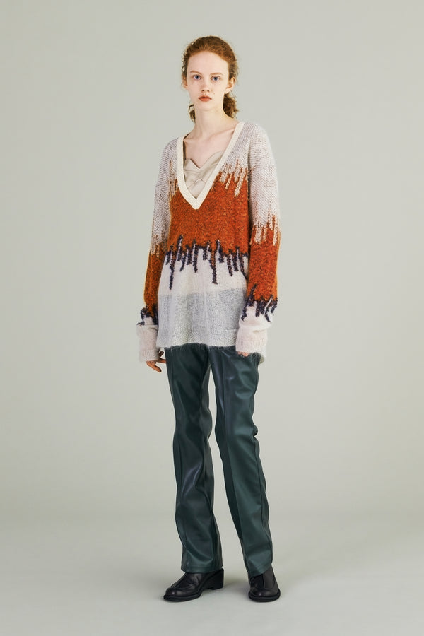 MURRAL Water mirror knit sweater (Light gray)