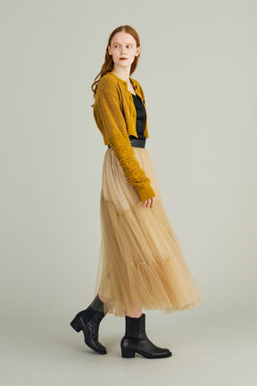 Sway knit short cardigan (Ginkgo)