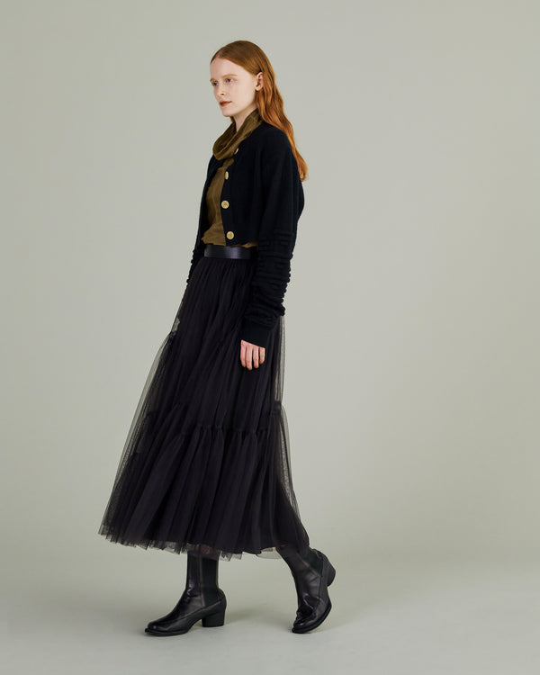 MURRAL Sway knit short cardigan (Black)