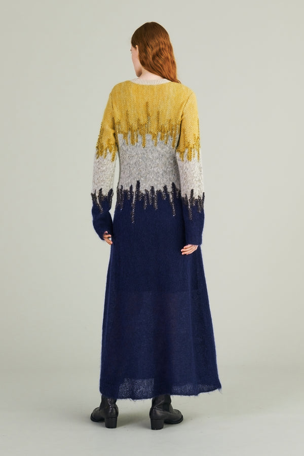 MURRAL Water mirror knit dress (Navy)